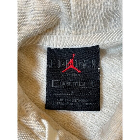 Jordan Womens Flight Essential‎ Fleece Hoodie Size Large Coconut Milk - Picture 7 of 9